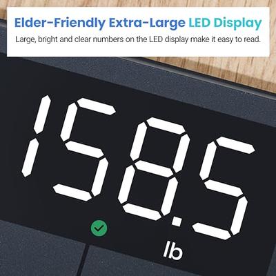 Etekcity Scale for Body Weight, Digital Bathroom Scales for People, Most  Accurate to 0.05lb, Bright LED Display & Large Clear Numbers, Upgraded