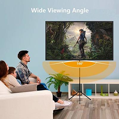 Projector Screen with Stand, Vamvo 80 inch Portable Foldable Projection  Screen 16:9 HD 4K Indoor Outdoor Projector Movies Screen for Home Theater