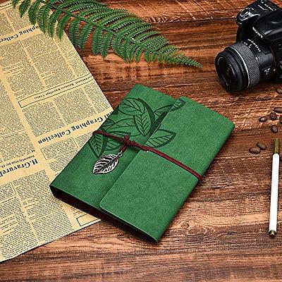 Scrapbook Album,Leather Leaf Pattern Vintage Photo Album Family DIY Memory  Retro Photo Book Guestbook for Anniversary Mother Birthday Valentine 60  Pages(Green) - Yahoo Shopping