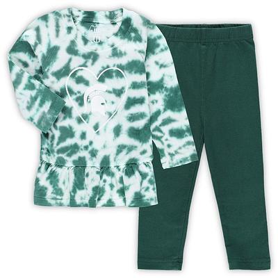 Girls Infant Wes & Willy Green Michigan State Spartans Tie-Dye