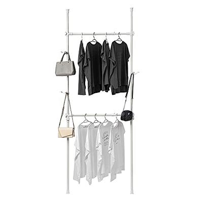 BYBLIGHT Carmalita Brown Garment Rack with 2 Fabric Drawers