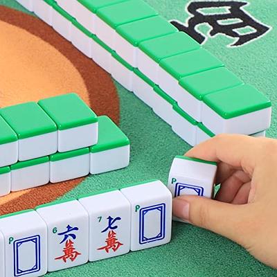 Florauspicious Chinese Mahjong Set - with 146 Tiles, 2 Dice Chinese Style  Game for Travel, Family Gathering, Party