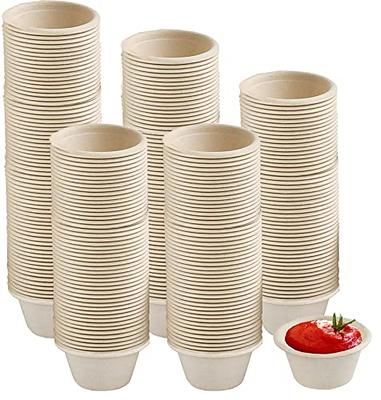 Restaurantware Basic Nature 3 Ounce Sauce Cups, 2000 Compostable Condiment Cups - Biodegradable, Disposable, Clear PLA Plastic Portion Cups, for