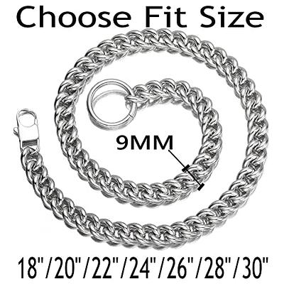 Men Choker Tail Hip Hop Rapper Stainless Steel Cuban Chain Necklace