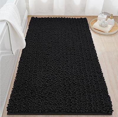 DEXI Bath Mat Rugs Bathroom Floor Mat Super Absorbent Ultra Thin Low  Profile Non Slip Quick Dry Washable Carpet for Sink Shower Toilet, 17x43