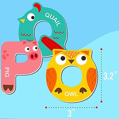 Large Size Magnetic Letters, Cute Animal Alphabet ABC Magnets for