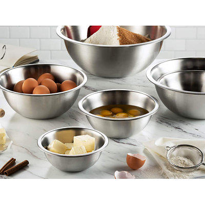 Nutrichef 6-Piece Stainless Steel Kitchen Mixing Bowls Set