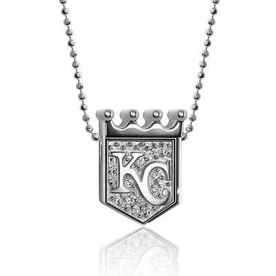 True Fans Philadelphia Eagles 1/5 CT. T.W. Diamond and Enamel Reversible  Shield Necklace in Sterling Silver