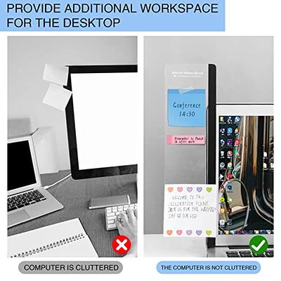  Office Desk Accessories 2pcs Computer Monitor Memo Board  Multifunction Message Board Transparent Creative Monitor Side Panel with  Sticky Note Holder Phone Holder Suitable for Office Home Work Desk : Office