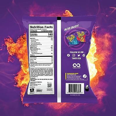 Takis Fuego Rolled Spicy Tortilla Chips, Hot Chili Pepper Lime Flavored Hot  Chips, Multipack 6 Individual Bags, 4 Ounces Each