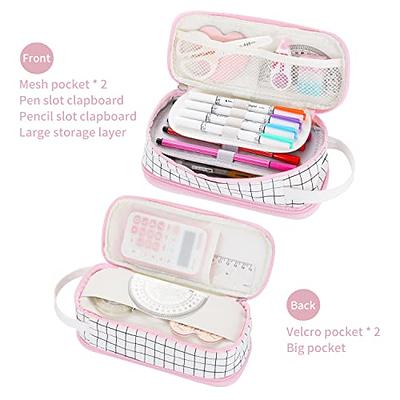 Dugio Large Pencil Case Zipper Pencil Pouch for Girls Boys Adults Kids  Aesthetic Pencil Bag Organizer Big Capacity Pen Bag with Handle Portable  for School Office White-plaid - Yahoo Shopping