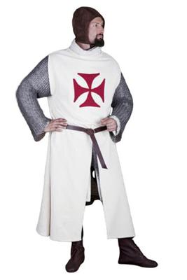 Medieval Templar Knight Crusader Surcoat Tunic Reenactment Cosplay Party Costume 