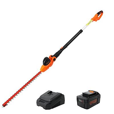 GARCARE Cordless Pole Hedge Trimmer Telescopic Long Reach Hedge Clippers  20V 4.0Ah Li-ion Battery Electric Bush Trimmer 18 Cutting Blade, 16mm  Cutting Space with Extension Pole - Yahoo Shopping