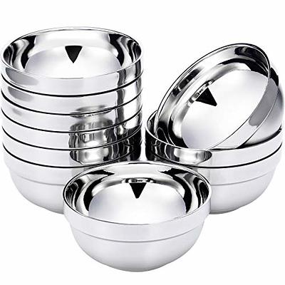 Stainless Steel Bowl, Double-walled Insulated Bowl for Kids, Noodles Soup  Bowl Food Fruit Container, Silver(M)