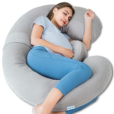 INSEN Pregnancy Pillow for Sleeping,Maternity Body Pillow for Pregnancy  Women,Pregnancy Support Pillow for Back, Hip Pain,Grey