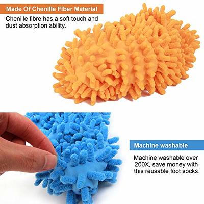 10 Pcs (5 Pairs) Duster Mop Mops Slippers Shoes Cover, Dust Cleaner  Reusable Microfiber Foot Socks Floor Dust Dirt Hair Floor Floor Cleaner