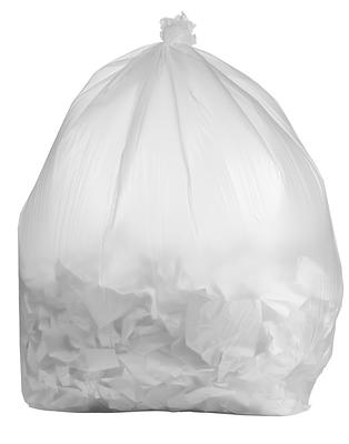 PlasticMill 7-10 Gallon Garbage Bags, High Density: Clear, 8 Micron, 24x24, 1000