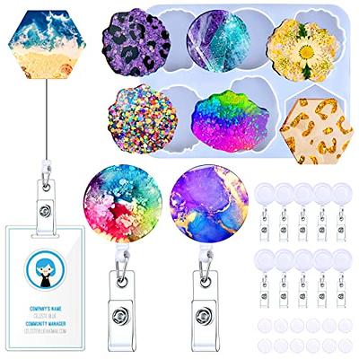 BABORUI Retractable Badge Reels Resin Molds, 6 Cavities Silicone On Top  Reels Molds with 10 Pcs Holders, 6 Shapes Epoxy Casting Molds for DIY Name  ID - Yahoo Shopping
