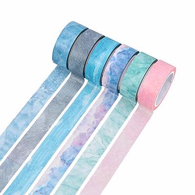 YUBX Watercolor Washi Tape Set 12 Pastel Colors Masking Decorative Tapes