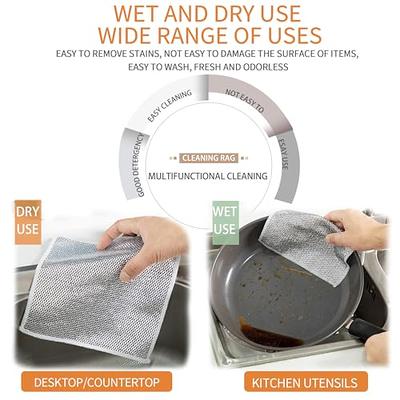 Multipurpose Wire Dishwashing Rags For Wet And Dry Cleaner Dish Cloths