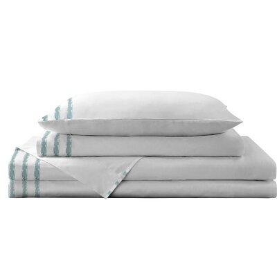 Sweet Home Collection 100% Combed Cotton Percale Sheet Set Made in Egypt  400 TC Gray King