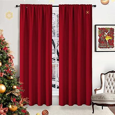 CUCRAF Blackout Curtains 95 inches Long, Room Darkening Christmas  Decoration Window Curtain Panels, Rod Pocket Thermal Insulated Solid Drapes  for Bedroom Living Room,52x95 inch, Red, Set of 2 Panels - Yahoo Shopping
