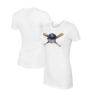 Tampa Bay Rays Tiny Turnip Women's Baseball Tear 3/4-Sleeve Raglan