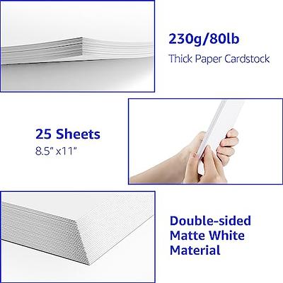 White CardStock Heavyweight, 8.5 x 11 Thick Paper Cardstock