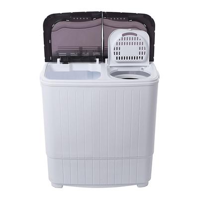 Costway Portable Full-Automatic Laundry Washing Machine 8.8lbs Spin Washer With Drain Pump - Gray