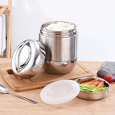 1.5L Stainless Steel Lunch Box with Handle Double Layer Sealed Bento  Container