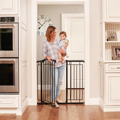 Baby Gate for Stairs, Yacul 29.3-51.5 Extra Wide Child Safety Gates with  Door, Walk Thru Dog Gate for House, Wide Walk Thru Openings 22.5”, Tall