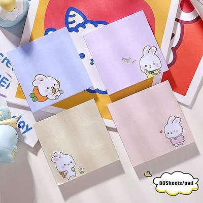 4 Pack 80Sheets Per Pack 3.15x3.15in Self-Stick Note Pads, Kawaii Sticky  Notes,Cute Sticky Notes,Korean Sticky Notes,Cute Stationary,Cute School  Supplies Aesthetic (Happy Rabbit) - Yahoo Shopping