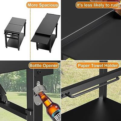 New Pizza Oven Table Grill Cart, Large Grill Table for Ninja Grill