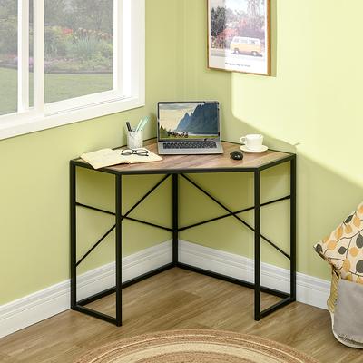 Fitueyes Computer Desk for Small Spaces, Study Writing Desk with Monitor for Corner, Black