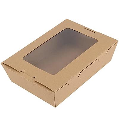 Take Out Food Containers Microwaveable Kraft Brown Take Out Boxes 30 oz (50  Pack) Leak and Grease Resistant Food Containers - Recyclable Lunch Box 