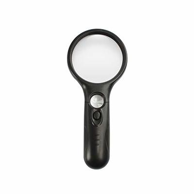 Magnifying Glass with Light, 5.5 Inch Large Magnifier 2X 4X 25X Zoom  Magnifying Glass Lens with 3 Bright LED Illuminated Lighted Handheld  Magnifier
