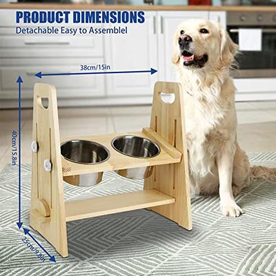 Elevated Dog Bowls-2*48 Oz Wall Mounted Dog Bowls-Raised Dog Bowls Stand -Adjusable