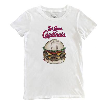 St. Louis Cardinals Tiny Turnip Women's Heart Bat 3/4-Sleeve Raglan T-Shirt  - White/Black