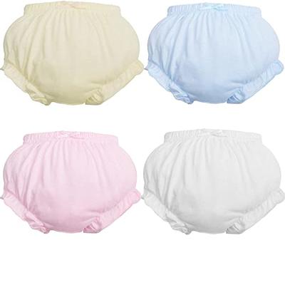 Canrulo Newborn Baby Girl Bloomers Diaper Cover Shorts Ribbed Ruffle Bubble  Shorts Nappy Underwear Panty Pink 18-24 Months 