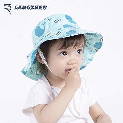 LANGZHEN Sun Protection Hat for Kids Toddler Boys Girls Wide Brim