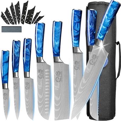 XYJ Professional Knife Sets for Master Chefs knife set,Kitchen Knife Set  with Bag,Cover,Scissors,Culinary Chef Butcher Cleaver,Cooking