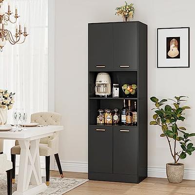 ARTPOWER 54 Kitchen Microwave Cabinet/Stand with Storage and Drawers,  Pantry Storage Cabinet with Hutch & Adjustable Shelves for Kitchen, Dining