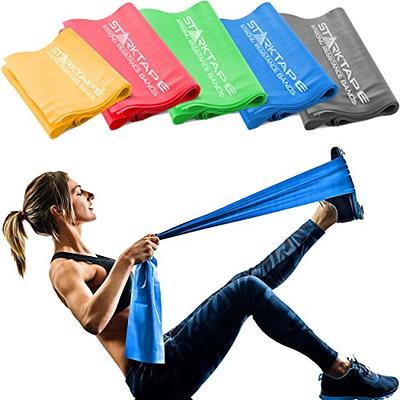 Resistance Bands Elastic Exercise Bands Set for Recovery, Physical Therapy,  Yoga, Pilates, Rehab,Fitness,Strength Training 5 PACK