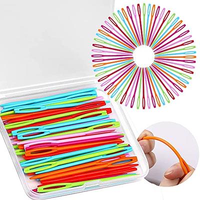 48 PCS Assorted Yarn Tapestry Needle Plastic Darning Needle Knitting  Crochet