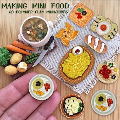 Mini Food Miniature Doll House Accessories Small Resin Doll Food Dollhouse  Food Set For Pretend Play Kitchen Food Toys For Adults Teenagers Mini Food