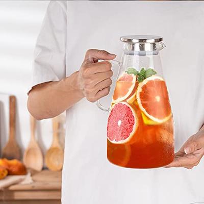 Glass Iced Tea Pitcher with lid