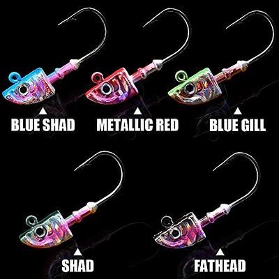 3pcs Underspin Jig Head Hooks Fishing Lure Mustad Hook 3D Eyes