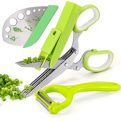 Rachael Ray Professional Multi Shear Kitchen Scissors with Herb Stripper and Sheath, Agave Blue