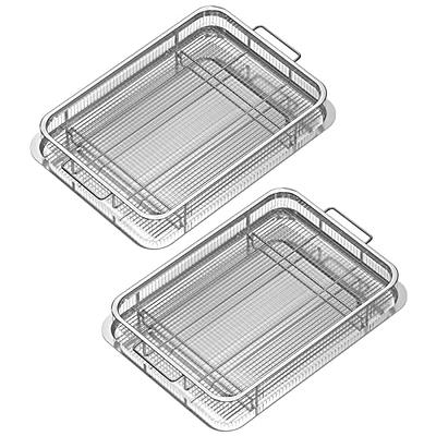 Air Fryer Basket and Tray for Oven Set, 15.5'' x 11.5'' Stainless