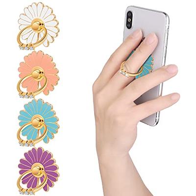cobee Cell Phone Ring Holders, 4 Pcs Cute Daisy Finger Kickstands Metal  Round 180°/360° Rotation Hand Grip with Knob Loop Phone Ring Grips  Compatible with Most Smartphones, Tablets - Yahoo Shopping